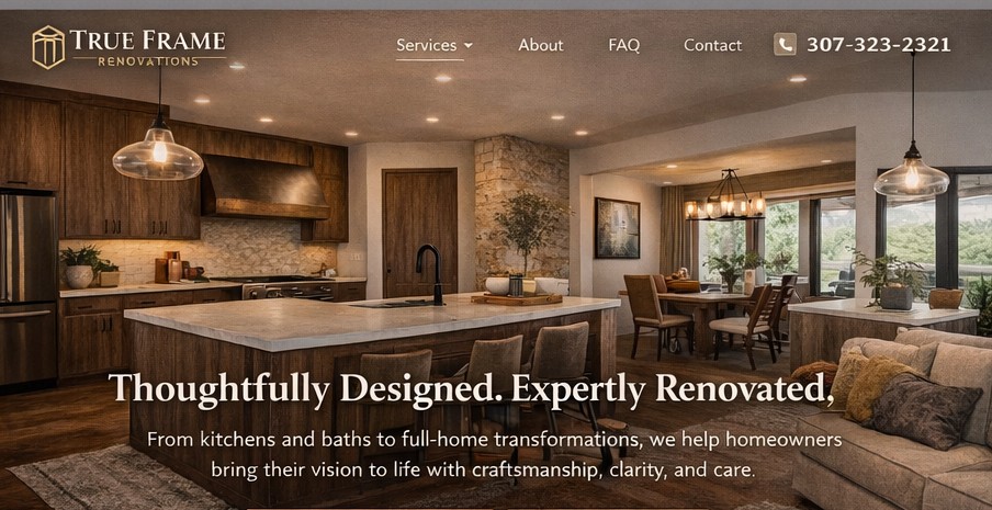 Renovated kitchen and living space